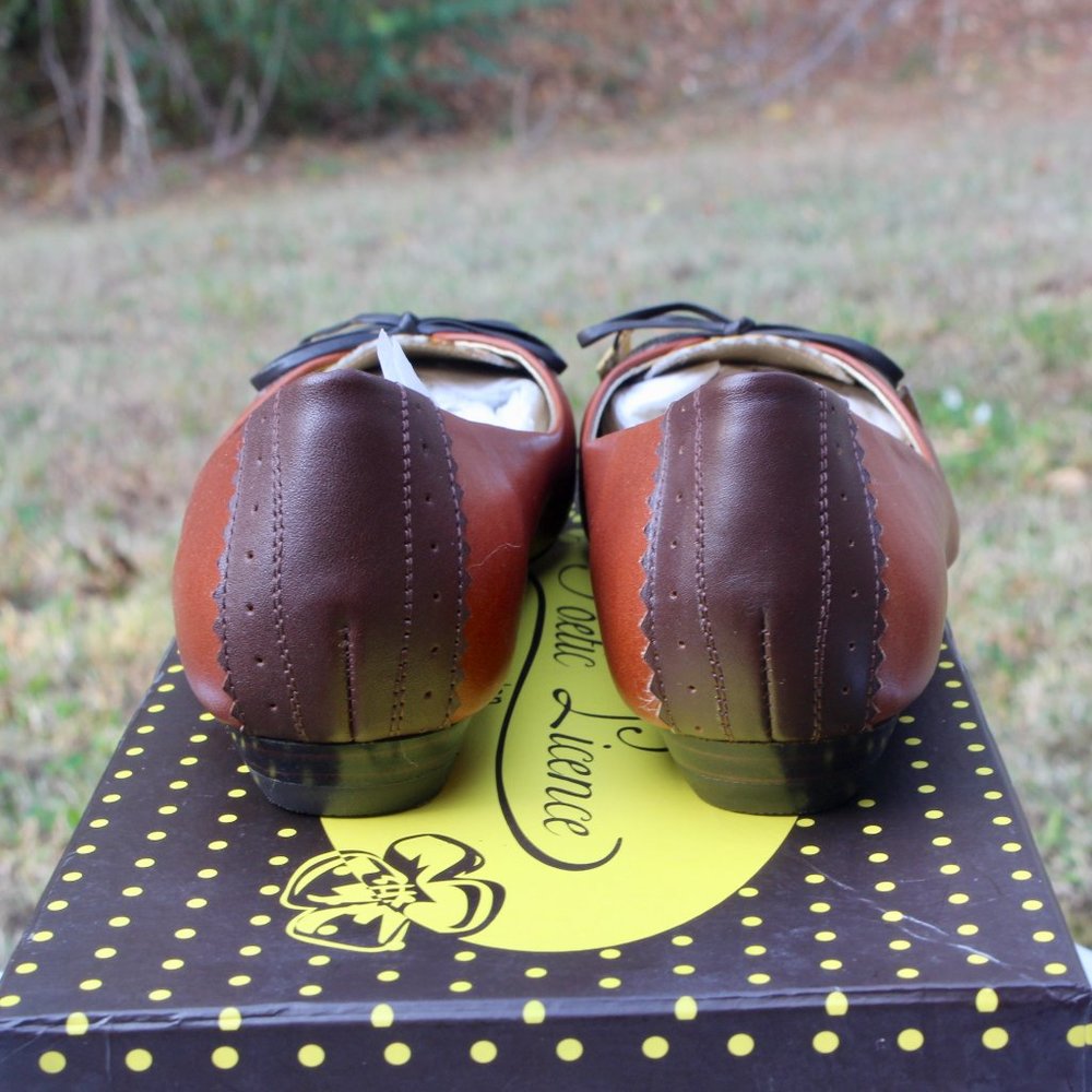 Poetic Licence London Adored Brown Flats/Mini Heeled Pumps (Size 6.5) - Picture 7 of 9